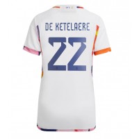 Belgien Charles De Ketelaere #22 Fußballbekleidung Auswärtstrikot Damen WM 2022 Kurzarm
